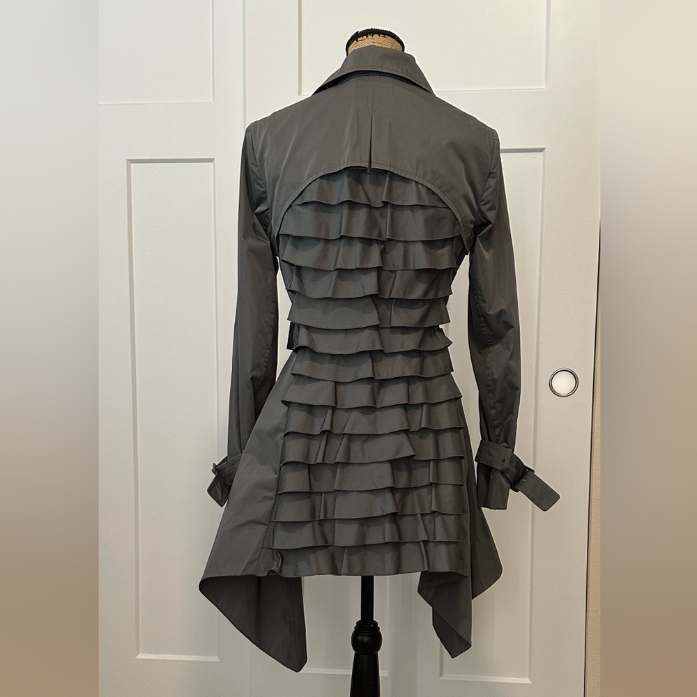BCBGMaxAzria Elegant Gray Rain Jacket